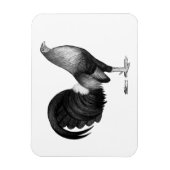 Magnet Flexible Gamecock Red Hatch (Vertical)