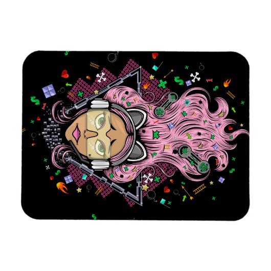 Magnet Flexible Gamer fille (Horizontal)