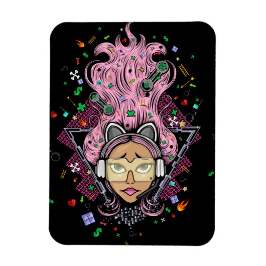 Magnet Flexible Gamer fille (Vertical)