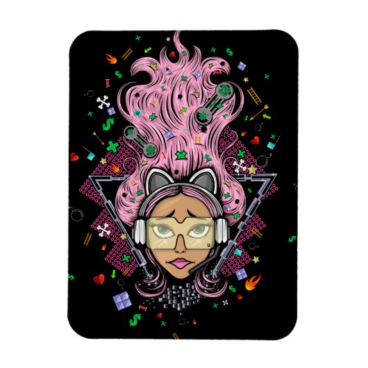 Magnet Flexible Gamer fille (Vertical)