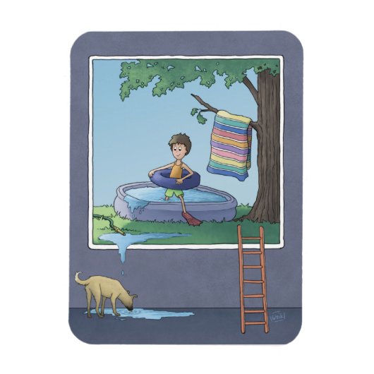 Magnet Flexible Garçon dans l'aimant de piscine pour enfants (Vertical)