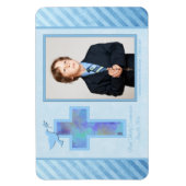 Magnet Flexible Garçons Bleu rayé 1ère Sainte Communion (Vertical)