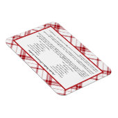 Magnet Flexible Garde de recettes familiales Noël (Côté Droit)