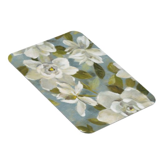 Magnet Flexible Gardenias sur bleu ardoise (Côté Droit)