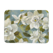 Magnet Flexible Gardenias sur bleu ardoise (Horizontal)