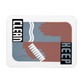 Magnet Flexible Garder propre (Horizontal)