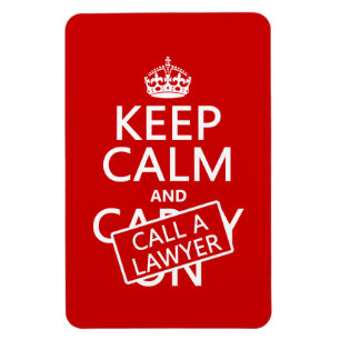 Magnet Flexible Gardez le calme et appelez un avocat (dans toute