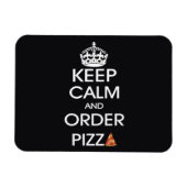 Magnet Flexible Gardez Le Calme Et Commandez De La Pizza (Horizontal)