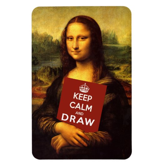 Magnet Flexible Gardez Le Calme Et Dessinez (Vertical)