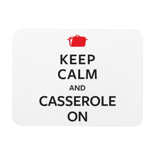 Magnet Flexible Gardez le calme et la Casserole allumés (Horizontal)