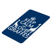 Magnet Flexible Gardez le calme et l'amour Giraffes - toutes les c (Côté Gauche)