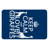 Magnet Flexible Gardez le calme et l'amour Giraffes - toutes les c (Horizontal)