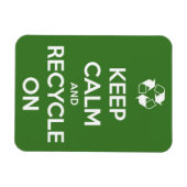 Magnet Flexible Gardez le calme et le recyclage sur l'aimant Flexi (Horizontal)