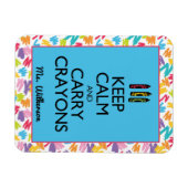 Magnet Flexible Gardez le calme et portez des rayons magnétique (Horizontal)