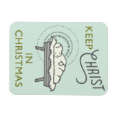 Magnet Flexible Gardez le Christ dans l'aimant de voiture de Noël (Horizontal)