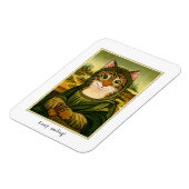 Magnet Flexible Gardez le sourire mignon Mona Lisa Chat Aimant per (Côté Gauche)