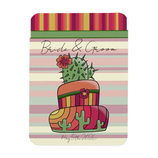 Magnet Flexible Gâteau de mariage Cactus (Vertical)
