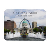 Magnet Flexible Gateway Arch, Old Courthouse, Runner, St. Louis (Horizontal)