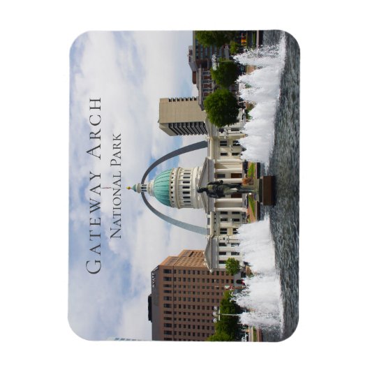 Magnet Flexible Gateway Arch, Old Courthouse, Runner, St. Louis (Vertical)