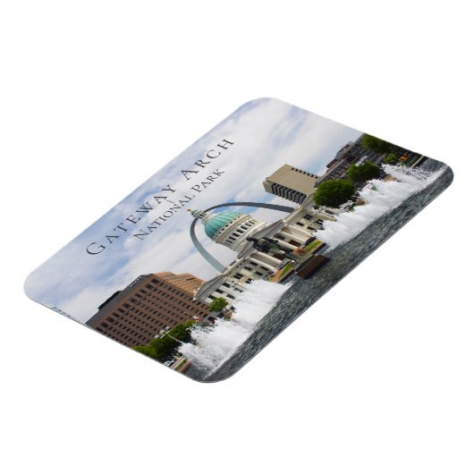 Magnet Flexible Gateway Arch, Old Courthouse, Runner, St. Louis (Côté Gauche)