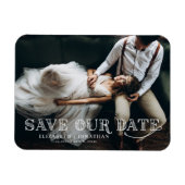 Magnet Flexible Gatsby Art Déco Lettering Photo Enregistrer la dat (Horizontal)