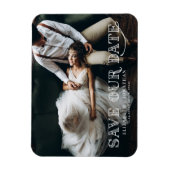 Magnet Flexible Gatsby Art Déco Lettering Photo Enregistrer la dat (Vertical)
