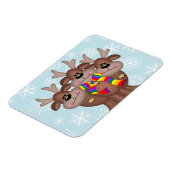 Magnet Flexible Gay pride Whimsical Christmas Reindeer (Côté Gauche)