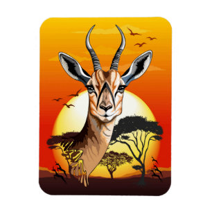 Magnet Flexible Gazelle Antelope africaine animal sauvage