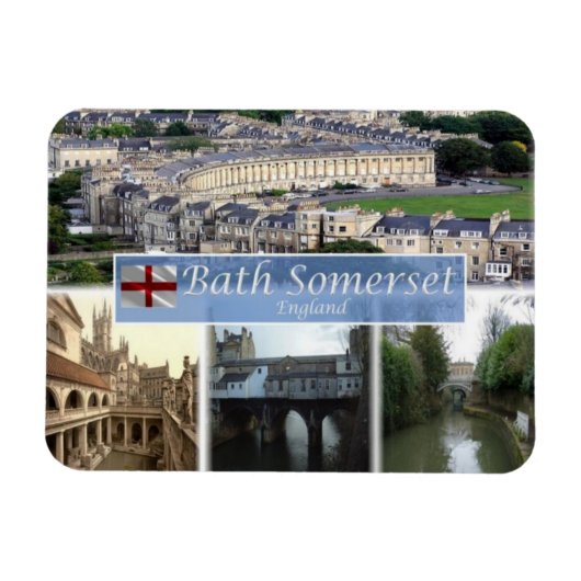 Magnet Flexible GB Royaume-Uni - Angleterre - Bath Somerset - (Horizontal)