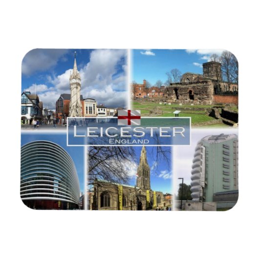 Magnet Flexible GB Royaume-Uni - Angleterre - Leicester (Horizontal)