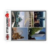 Magnet Flexible GB Royaume-Uni - Angleterre - Yorkshire Sheffield (Horizontal)