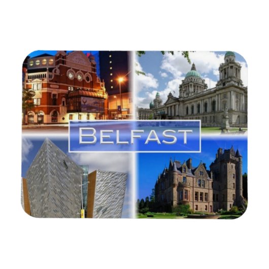 Magnet Flexible GB Royaume-Uni - Irlande du Nord - Belfast (Horizontal)