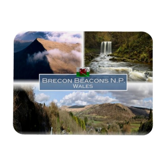 Magnet Flexible GB Royaume-Uni - Pays de Galles - Brecon Beacons - (Horizontal)