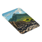 Magnet Flexible Géant's Causeway Travel Art Vintage (Côté Droit)