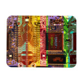 Magnet Flexible Geek et carte à circuits imprimés Glitch Nom robot (Horizontal)