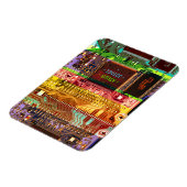 Magnet Flexible Geek et carte à circuits imprimés Glitch Nom robot (Côté Gauche)