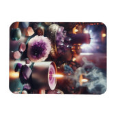 Magnet Flexible Gemmes et cristaux d'Améthyste pourpre (Horizontal)