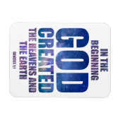 Magnet Flexible Genèse 1:1 Au Début, DIEU Créa L'Univers (Horizontal)