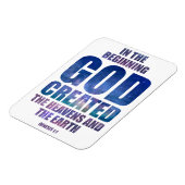 Magnet Flexible Genèse 1:1 Au Début, DIEU Créa L'Univers (Côté Gauche)