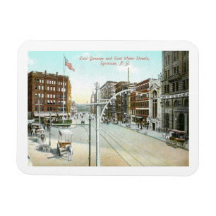 Magnet Flexible Genesee & Water Street, Syracuse, New York Vintage