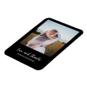 Magnet Flexible Genevieve Black Photo Mariage moderne (Côté Gauche)