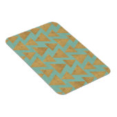 Magnet Flexible Geo Step extérieur | Motif Gold et Turquoise (Côté Droit)