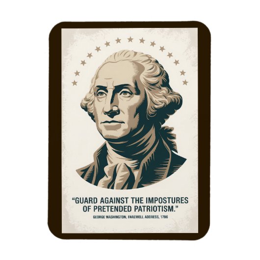 Magnet Flexible George Washington Quote American President Art (Vertical)