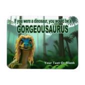 Magnet Flexible Georgeousaurus Blond Dinosaur (Horizontal)