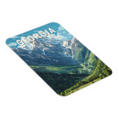 Magnet Flexible Georgia Illustration Travel Art Vintage (Côté Droit)
