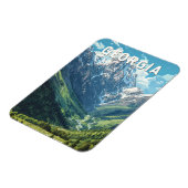 Magnet Flexible Georgia Illustration Travel Art Vintage (Côté Gauche)