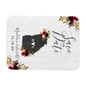Magnet Flexible Georgia State Destination Rustic Enregistrer la da (Horizontal)