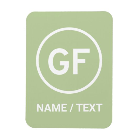 Magnet Flexible GF pour Gluten logo alimentaire gratuit marque per (Vertical)