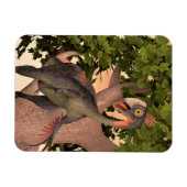 Magnet Flexible Gigantoraptor Dinosaure Aventure Art pour Enfants (Horizontal)