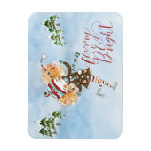 Magnet Flexible Gingembre Whimsical Hair Ski vacances (Vertical)